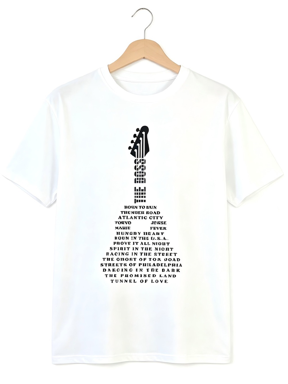 Bruce Springsteen And E Street Band Song Graphics Womens Mens T-shirt Unisex